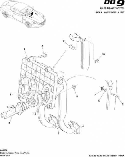 Part Diagram for Aston Martin 8D33-2450-CD