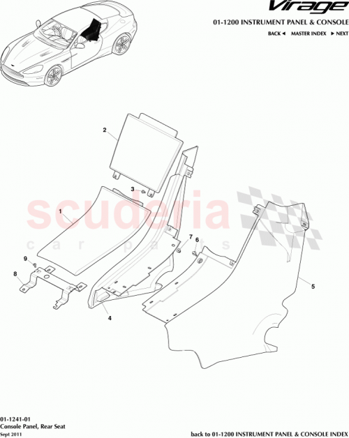 Part Diagram for Aston Martin CG43-045C62-AAW