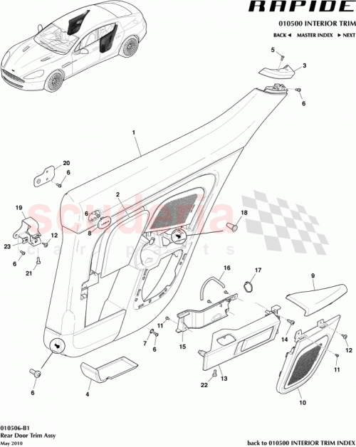 Part Diagram for Aston Martin AD43-87-10078