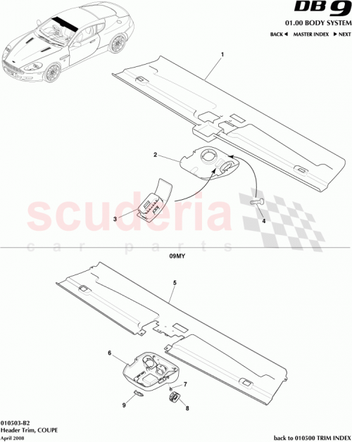 Part Diagram for Aston Martin 8D33519A58AFW