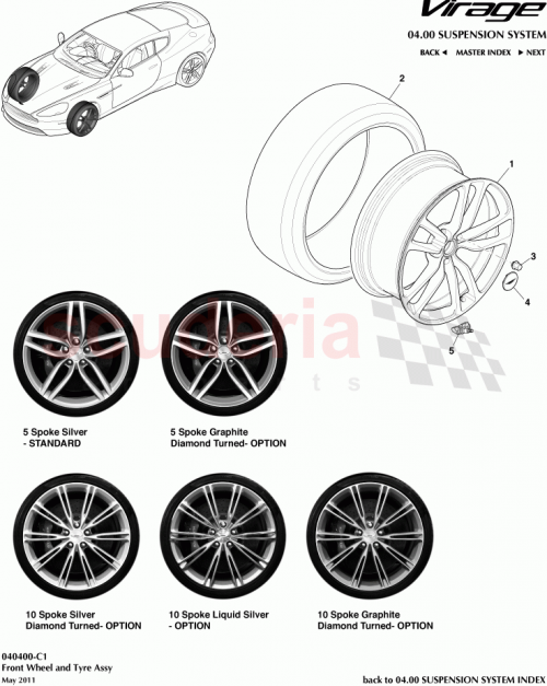 Part Diagram for Aston Martin CG43-1007-BA