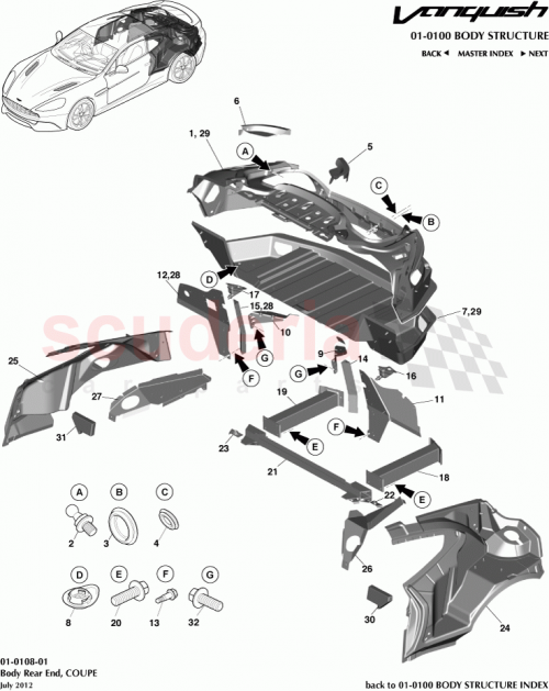 Part Diagram for Aston Martin CD33-17F035-BA