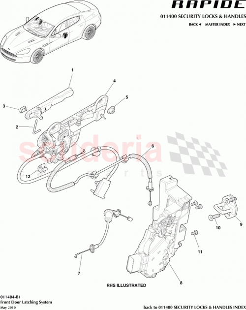 Part Diagram for Aston Martin AD43-65-10001