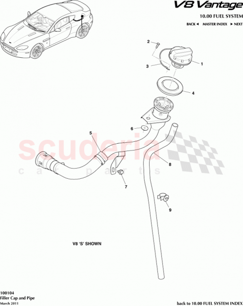 Part Diagram for Aston Martin 6G33-D108648-AA