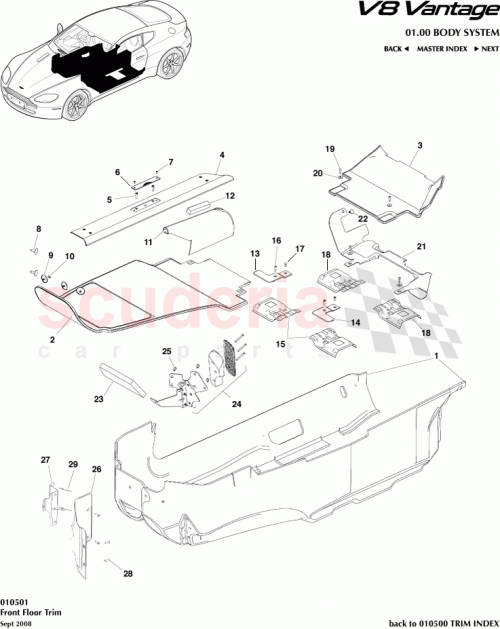 Part Diagram for Aston Martin 6G33-831236-AAW