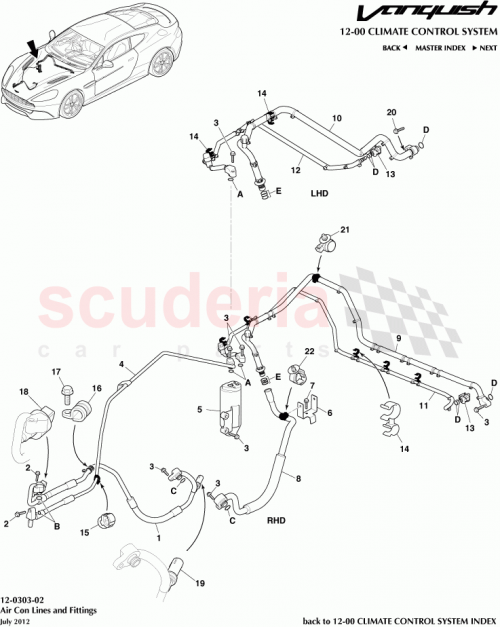 Part Diagram for Aston Martin CD33-19972-AC