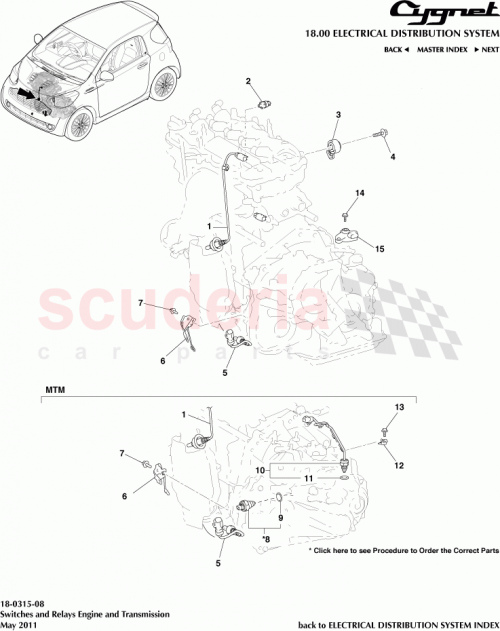 Part Diagram for Aston Martin 84545-20021
