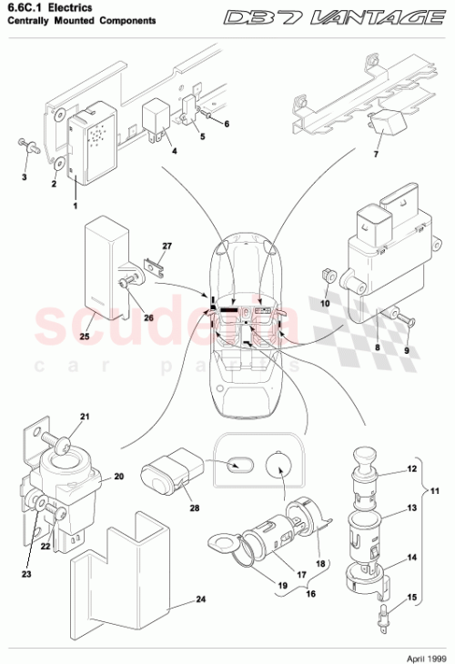 Part Diagram for Aston Martin 37-90077