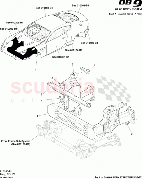 Part Diagram for Aston Martin 703203