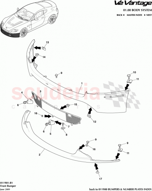 Part Diagram for Aston Martin AD23-17D957-AG