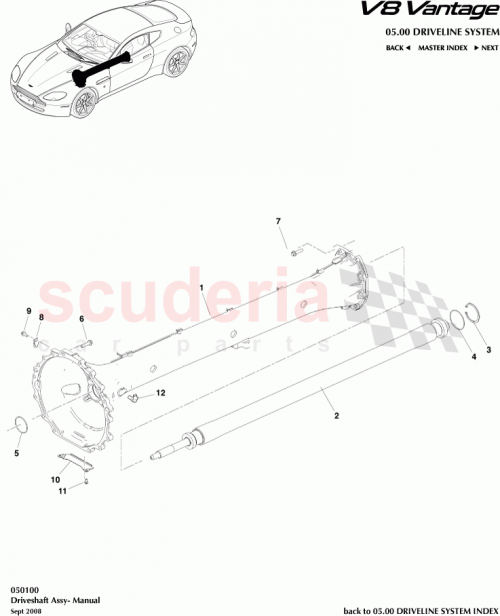 Part Diagram for Aston Martin HY53-8527-BA