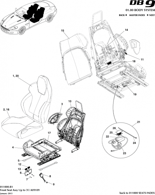 Part Diagram for Aston Martin 7G43-64800-AE