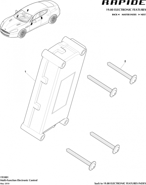 Part Diagram for Aston Martin AD43-14C235-AB