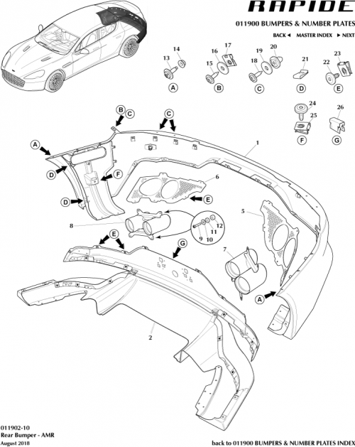 Part Diagram for Aston Martin KD43-17E955-AC