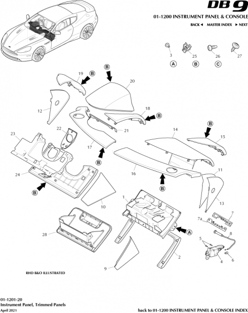 Part Diagram for Aston Martin GG43-10862-ABW
