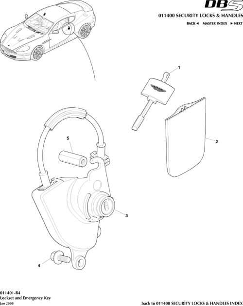 Part Diagram for Aston Martin 8D33-19H419-AB