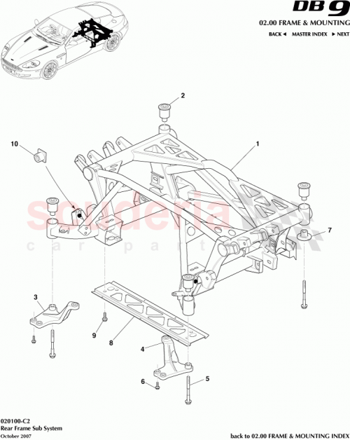 Part Diagram for Aston Martin 4G43-5C365-BA