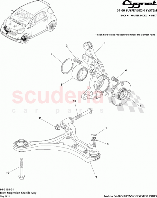 Part Diagram for Aston Martin 43212-74020
