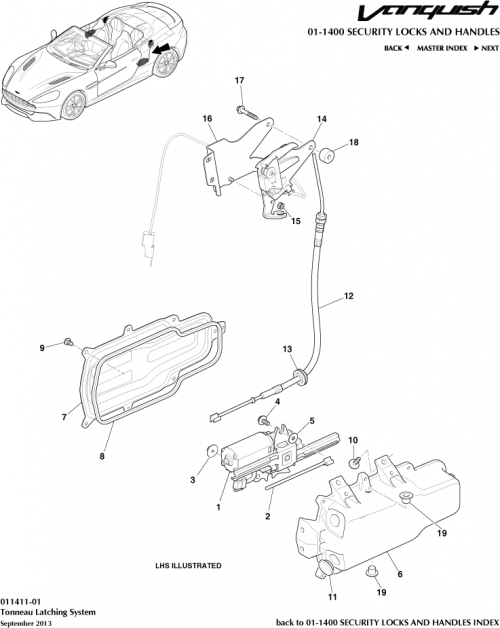 Part Diagram for Aston Martin GD33-54797-AA
