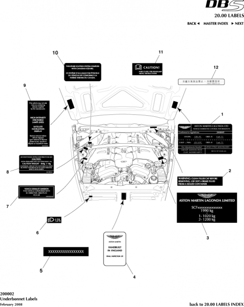 Part Diagram for Aston Martin SY9Y-13404-AE