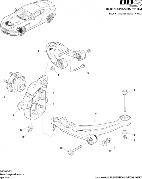 Part Diagram for Aston Martin 8D33-3091-AB