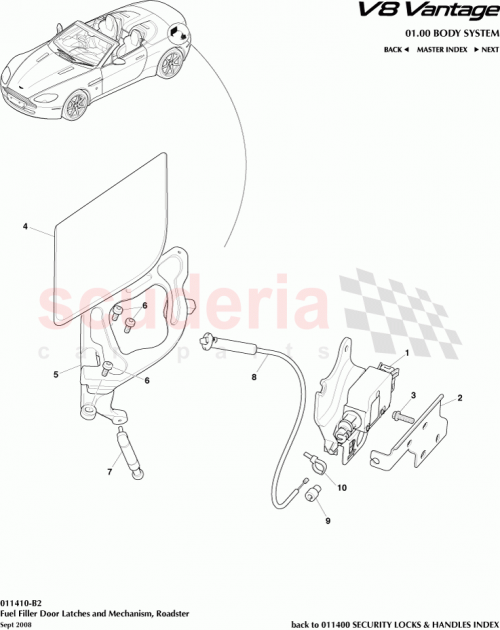 Part Diagram for Aston Martin 6G33-28608-AF