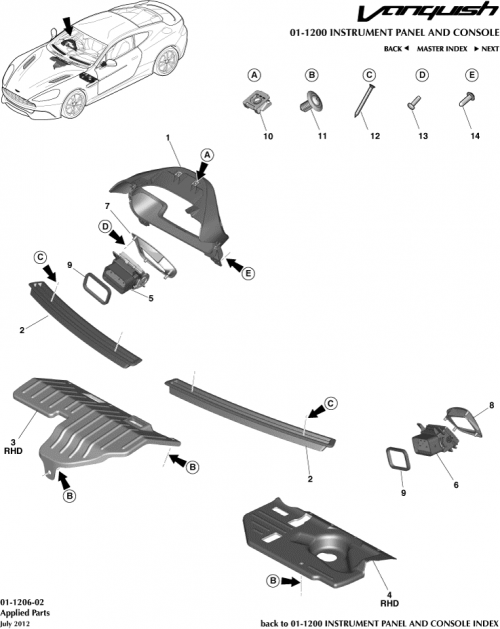 Part Diagram for Aston Martin DD33-016C46-BA