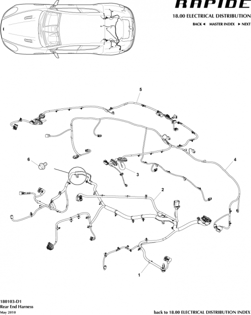 Part Diagram for Aston Martin DD43-14A227-BA