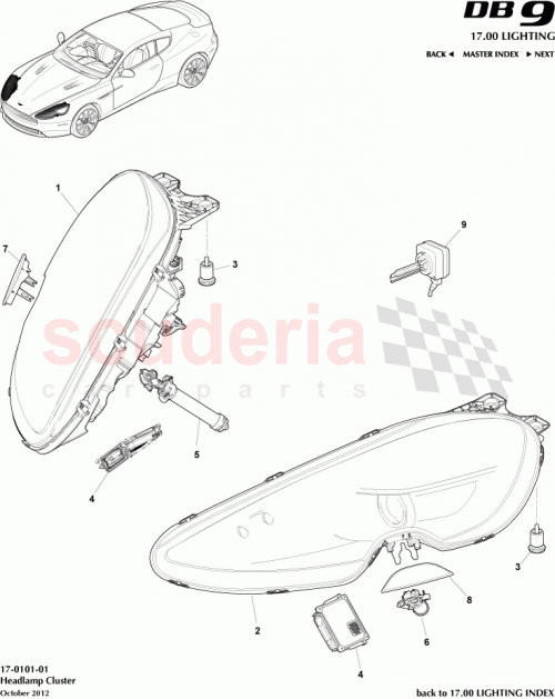Part Diagram for Aston Martin AD43-13C028-AA