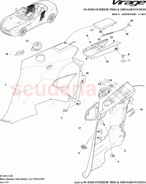 Part Diagram for Aston Martin 4G43L312A95AC