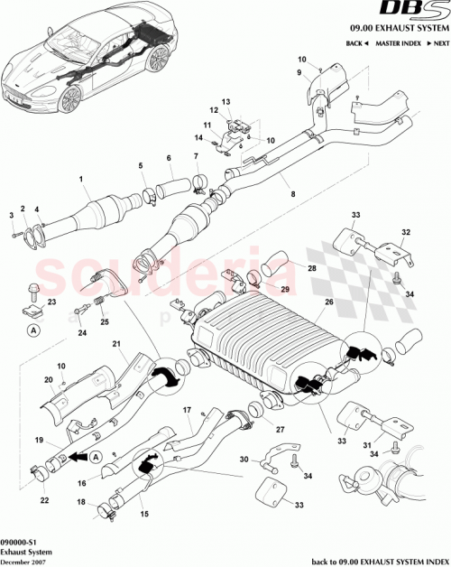 Part Diagram for Aston Martin 4G43-3962-ED