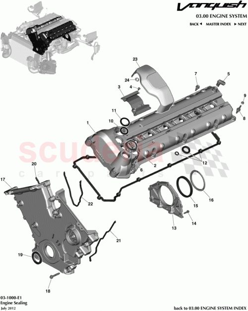 Part Diagram for Aston Martin CD33-6766-AA