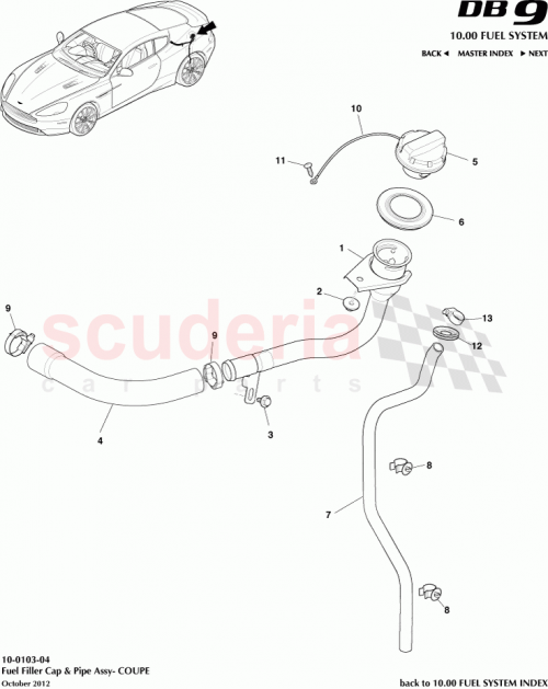 Part Diagram for Aston Martin DG43-9047-BA