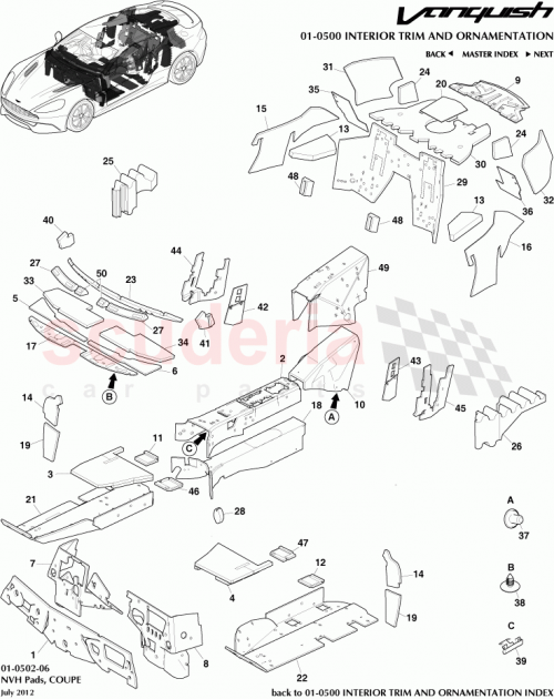 Part Diagram for Aston Martin AD43-68066-CA