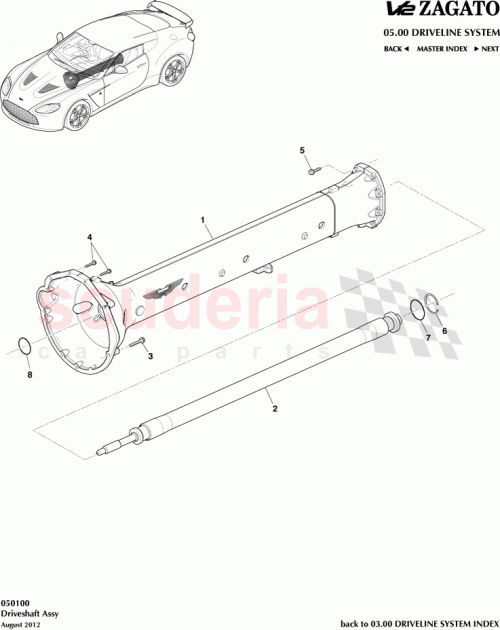 Part Diagram for Aston Martin AD23-4500-AC