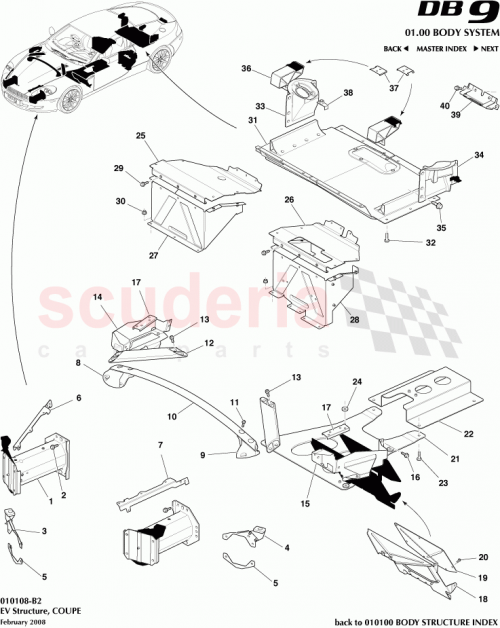 Part Diagram for Aston Martin 4G43-108A86-CA