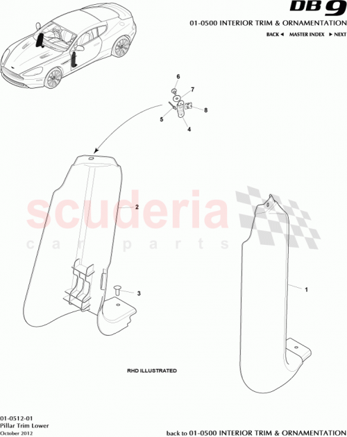 Part Diagram for Aston Martin 4G43-02348-BJW