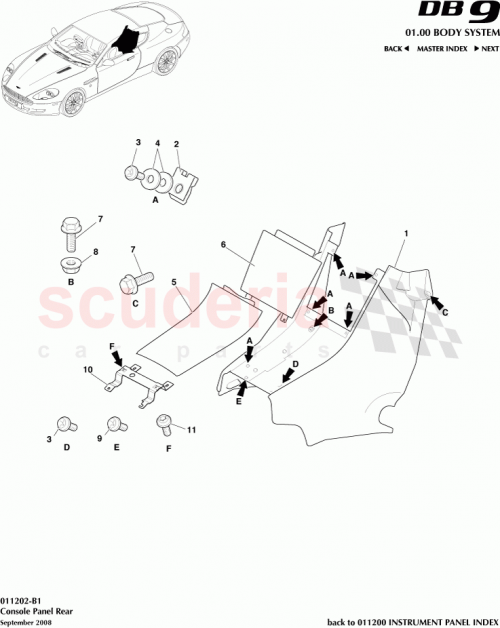 Part Diagram for Aston Martin 703026