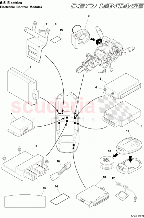 Part Diagram for Aston Martin 91530