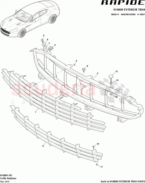 Part Diagram for Aston Martin AD43-8156-AB