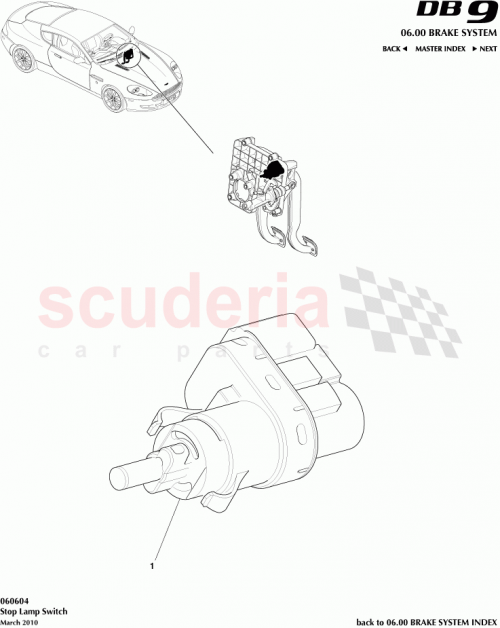 Part Diagram for Aston Martin 4G43-37-10037