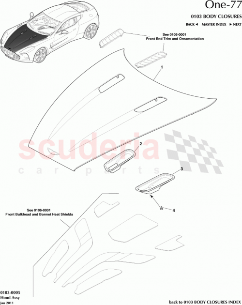 Part Diagram for Aston Martin 12023-03-8854-AA