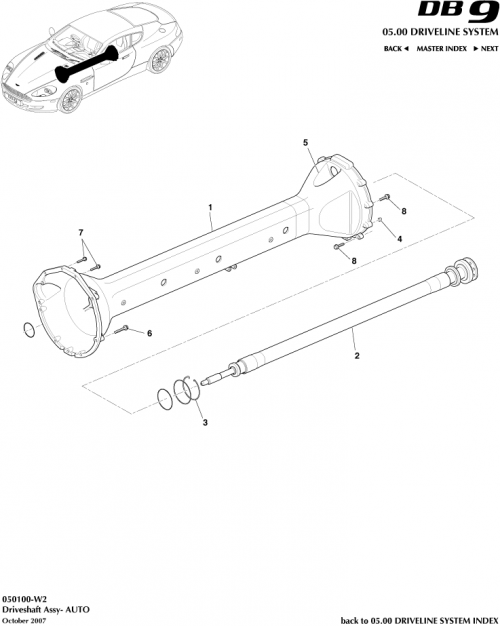 Part Diagram for Aston Martin 701153
