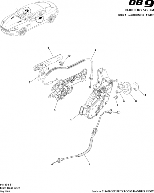 Part Diagram for Aston Martin 8G43-21813-AA