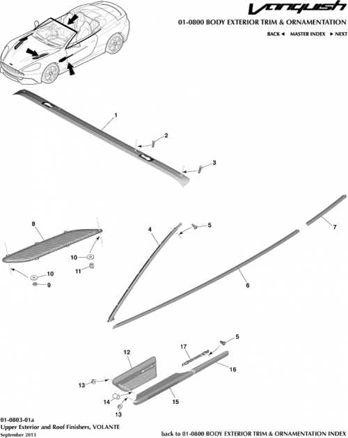 Part Diagram for Aston Martin FD33-519A36-BA