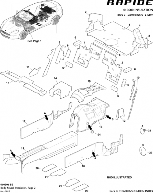 Part Diagram for Aston Martin FD43-7Z309-AA