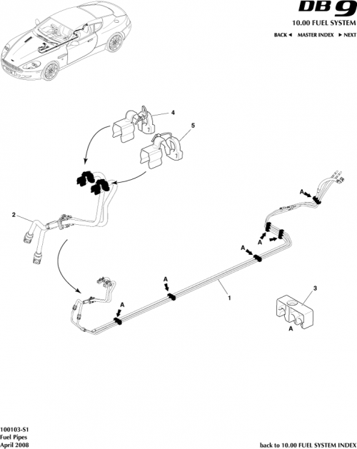Part Diagram for Aston Martin 4G43-9S284-AC
