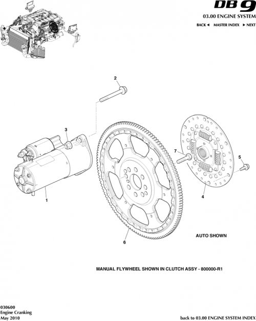Part Diagram for Aston Martin 702555