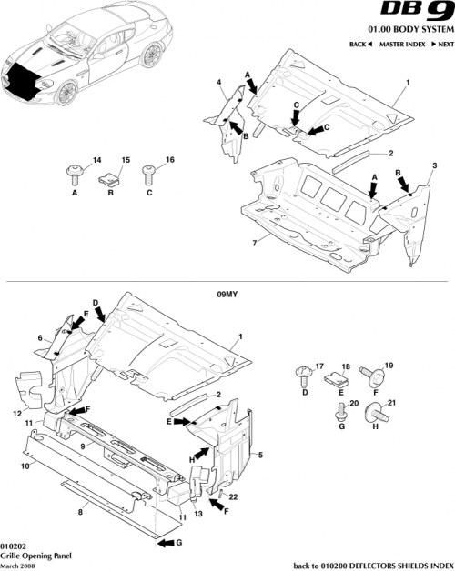 Part Diagram for Aston Martin 703743