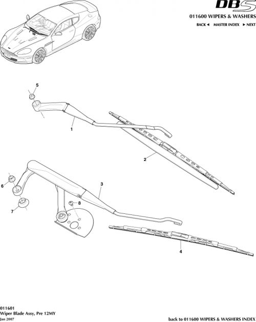 Part Diagram for Aston Martin 4G43-17526-CA
